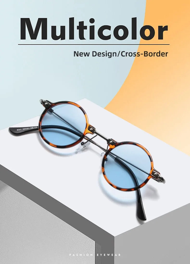 Retro Steampunk Sun Glasses Male Female Round Sunglasses For Men Women Brand Designer Metal Frame Eyewear Oculos De Sol UV400
