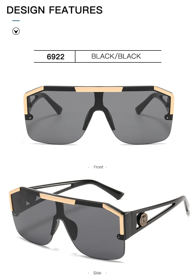Men And Women Oversized Square Fashion Sunglasses Sports Driving Glasses Gradient Colored Sunglasses Uv400 2023