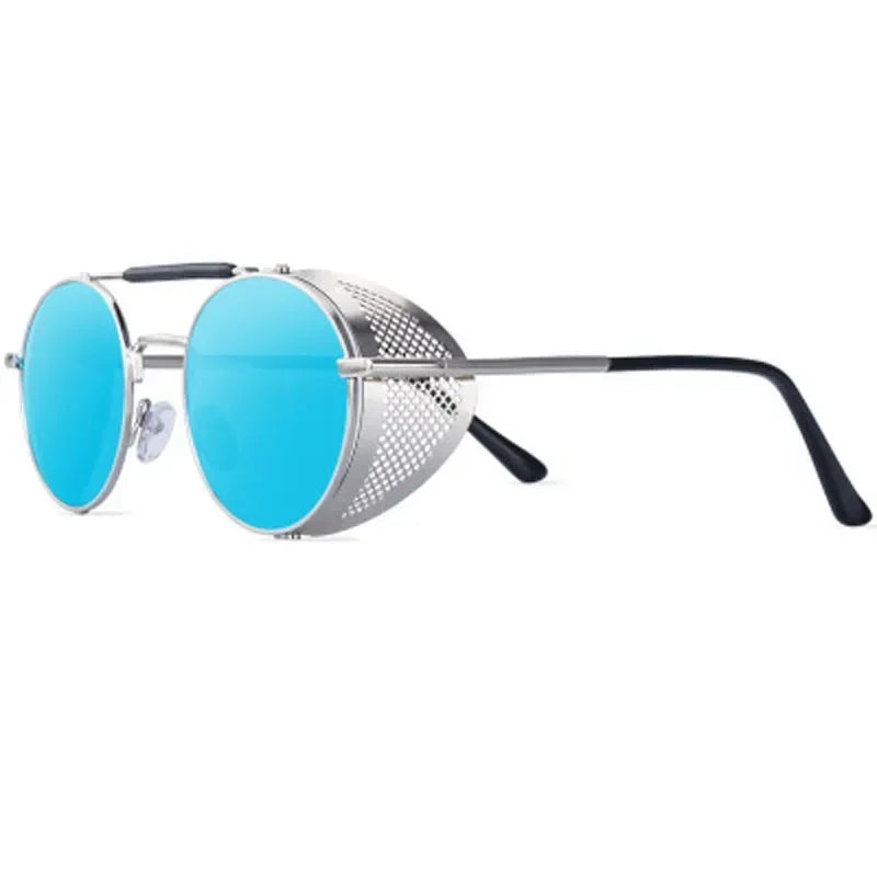 Retro Round Metal Sunglasses Steampunk Men Women Trend Brand Designer Vintage Sun Glasses Oculos De Sol Shades UV Protection