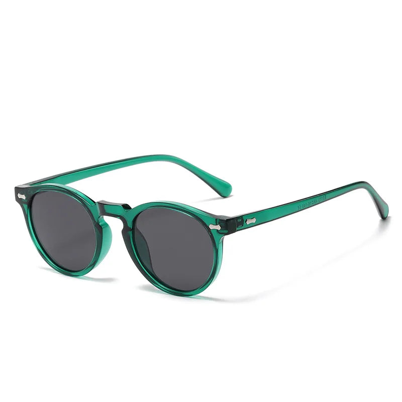 Retro Round Sunglasses Men Women Fashion Small Polarized Sun Glasses For Male Female Literary Vintage Shades Driving Eyeglasses