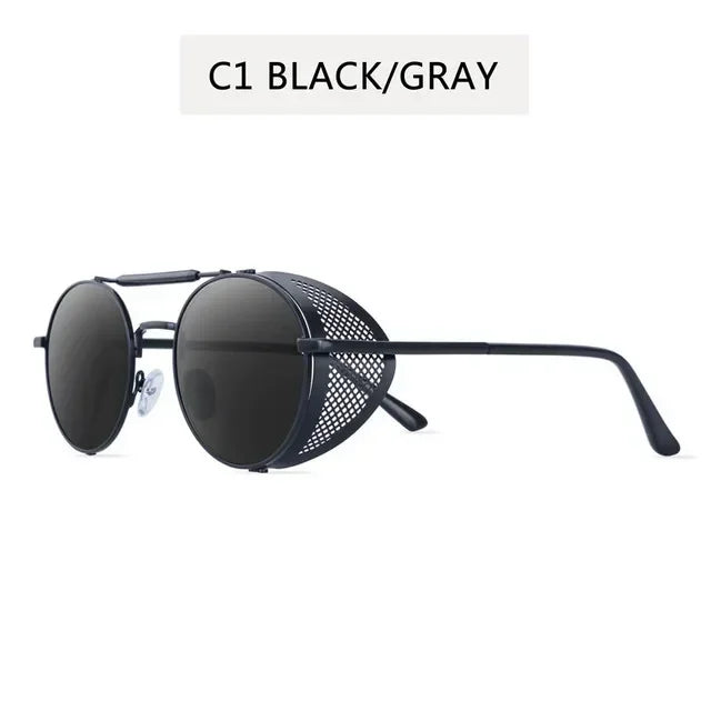 Retro Round Metal Sunglasses Steampunk Men Women Trend Brand Designer Vintage Sun Glasses Oculos De Sol Shades UV Protection