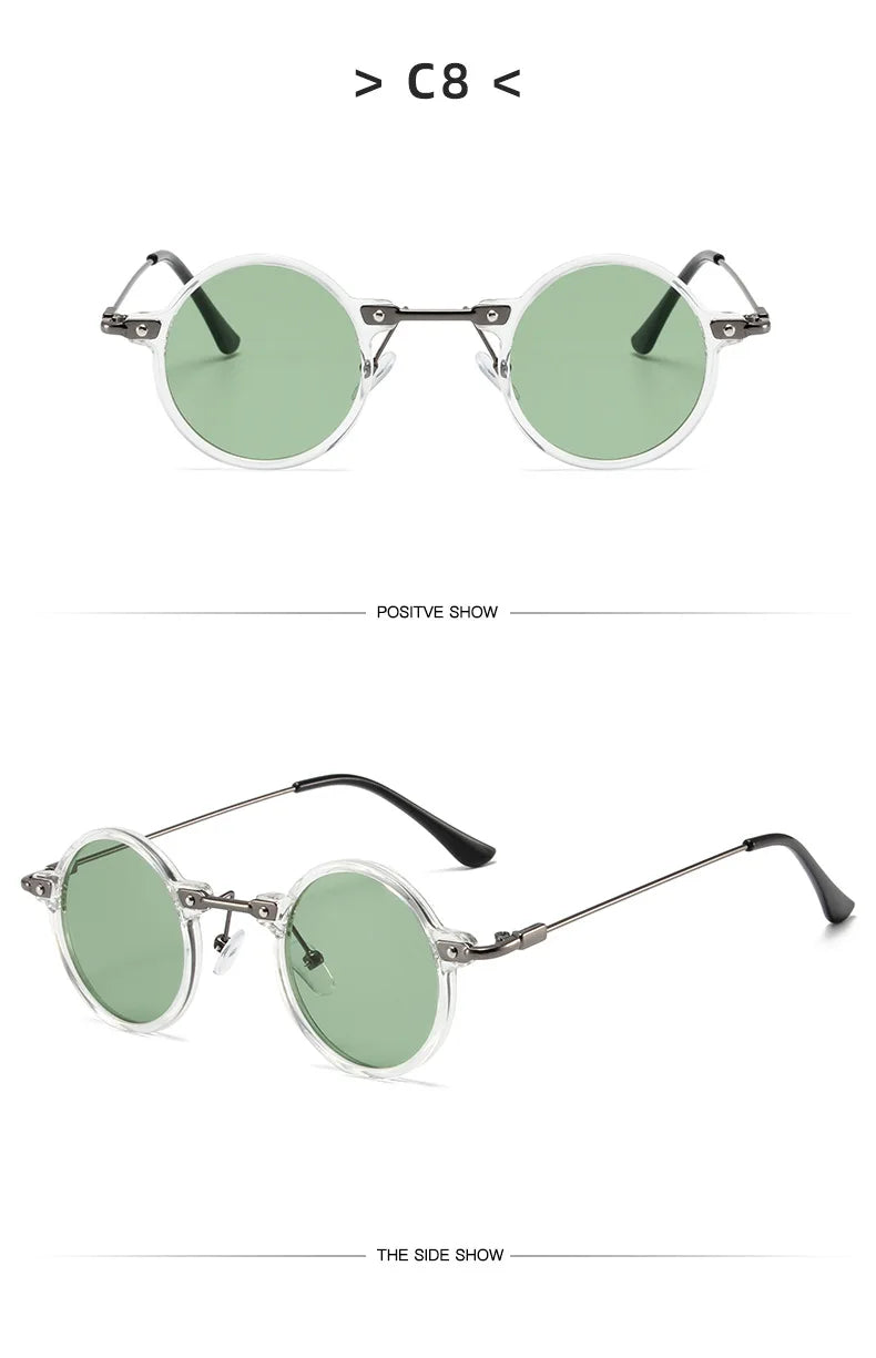 Retro Steampunk Sun Glasses Male Female Round Sunglasses For Men Women Brand Designer Metal Frame Eyewear Oculos De Sol UV400
