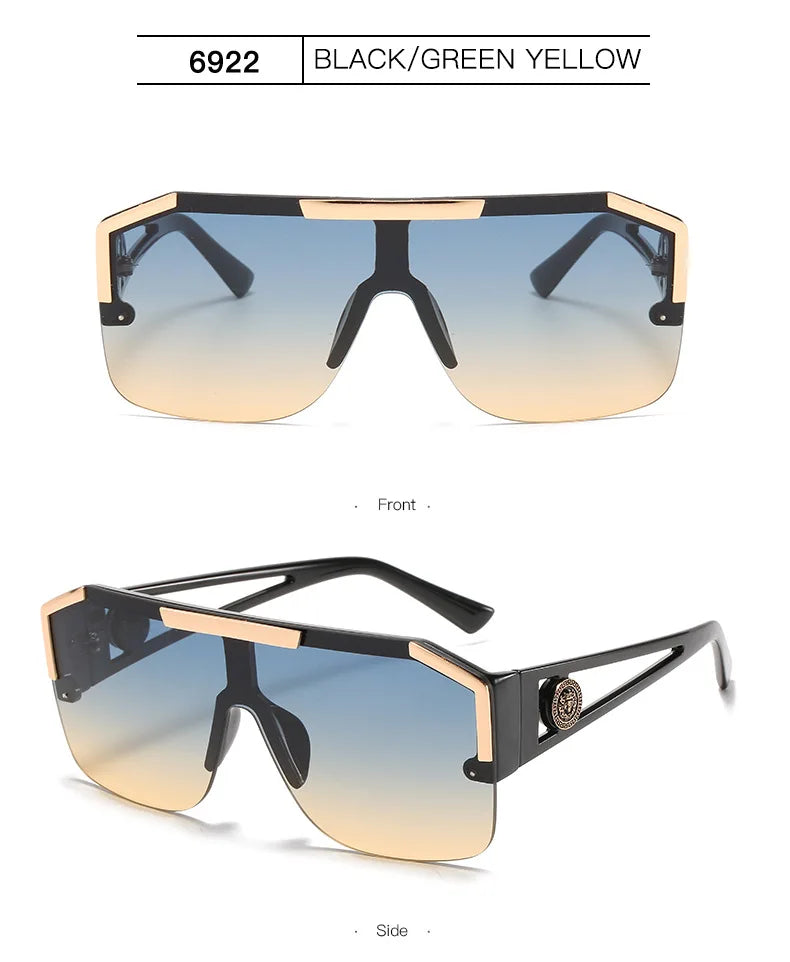 Men And Women Oversized Square Fashion Sunglasses Sports Driving Glasses Gradient Colored Sunglasses Uv400 2023