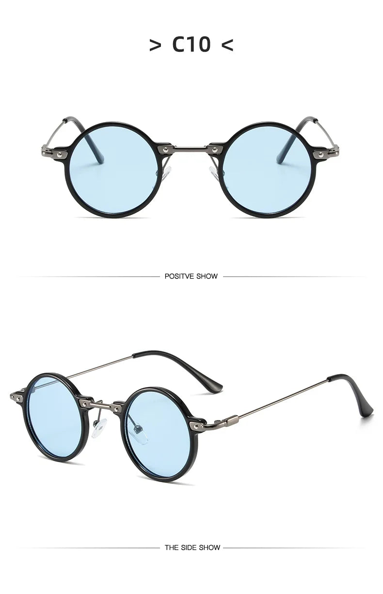 Retro Steampunk Sun Glasses Male Female Round Sunglasses For Men Women Brand Designer Metal Frame Eyewear Oculos De Sol UV400